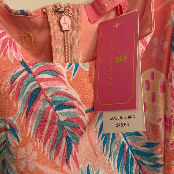 NEW SIMPLY SOUTHERN PINEAPPLE RUFFLE DRESS - MAXI - Picture 6 of 6